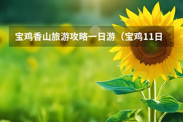 宝鸡香山旅游攻略一日游(宝鸡11日上路旅行攻略上路旅行宝鸡旅行攻略)