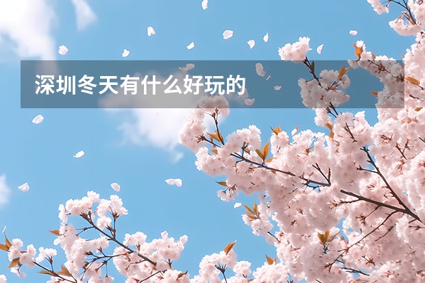 深圳冬天有什么好玩的