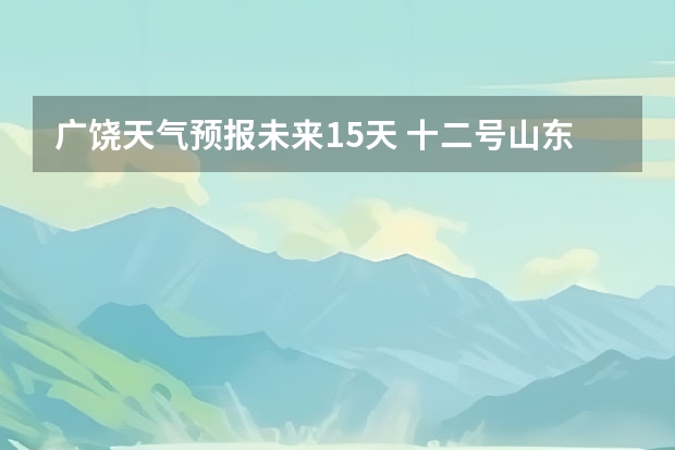 广饶天气预报未来15天 十二号山东省天气预报