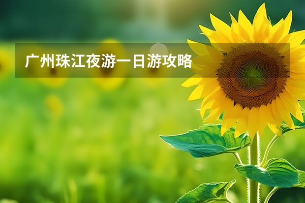 广州珠江夜游一日游攻略