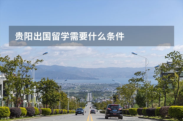 贵阳出国留学需要什么条件