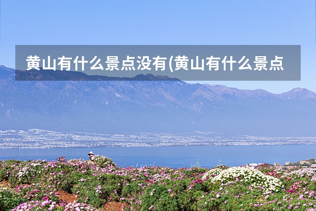 黄山有什么景点没有(黄山有什么景点没有高铁) 黄山景点露营地点有几处(黄山风景区哪里有露营基地)