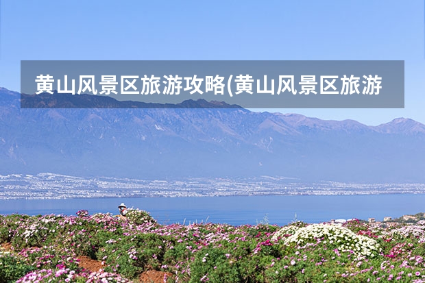 黄山风景区旅游攻略(黄山风景区旅游攻略) 黄山旅游景点旁边的民宿价格(黄山风景区附近最好的民宿)