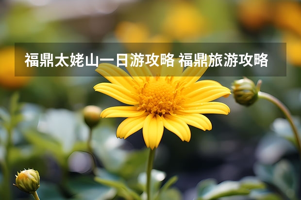 福鼎太姥山一日游攻略 福鼎旅游攻略景点必去 福鼎旅游必去十大景点