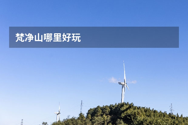 梵净山哪里好玩