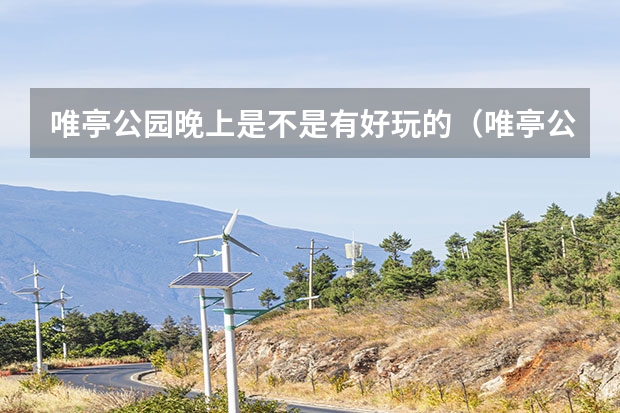 唯亭公园晚上是不是有好玩的（唯亭公园晚上是不是有好玩的）