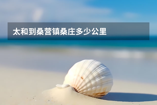 太和到桑营镇桑庄多少公里